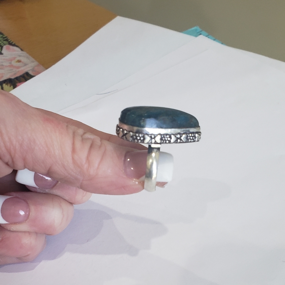 Copper Apatite 925 Stamped Gemstone Ring. New - Never worn - Picture 7 of 12